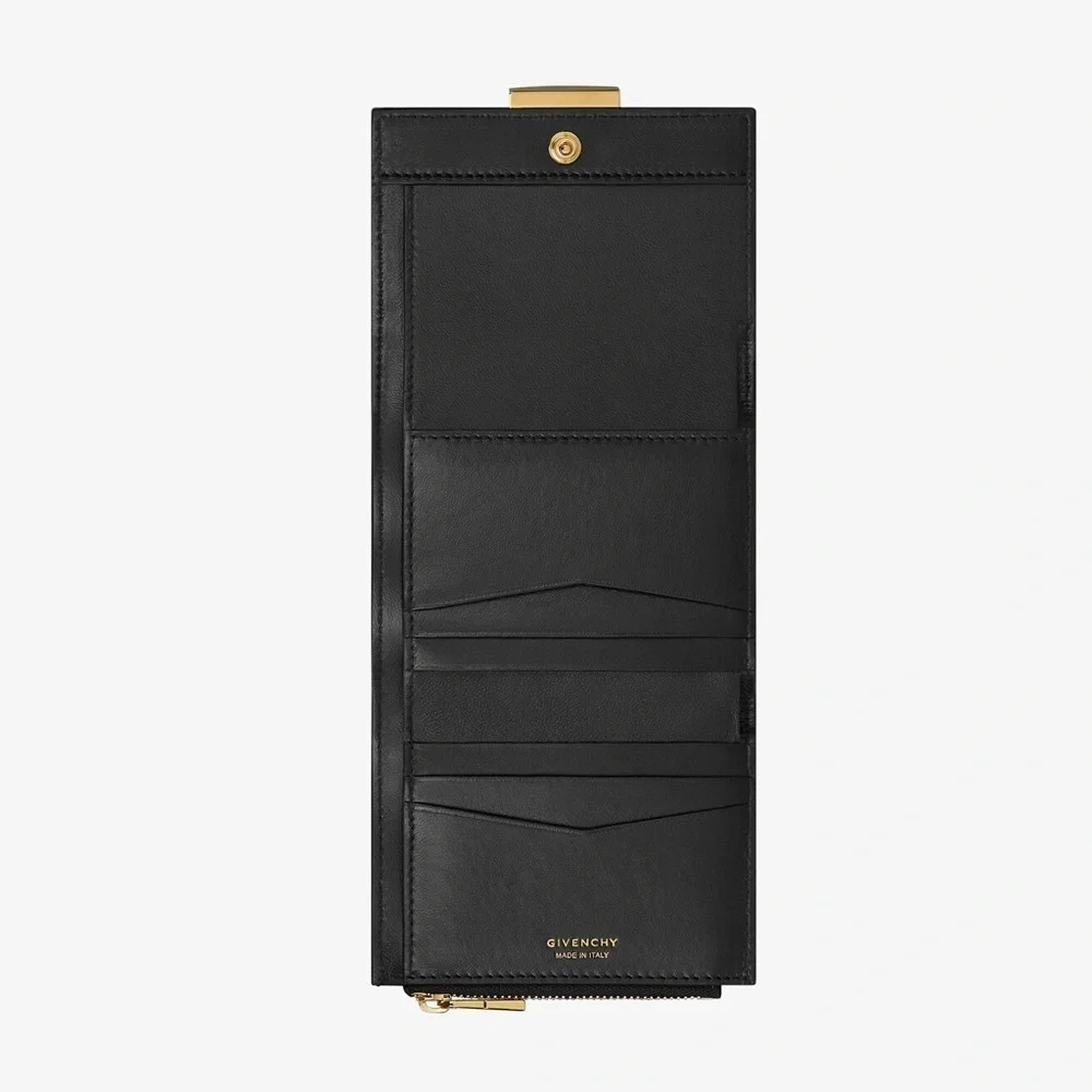 New Givenchy 4G Wallet in Black Leather Compact Trifold